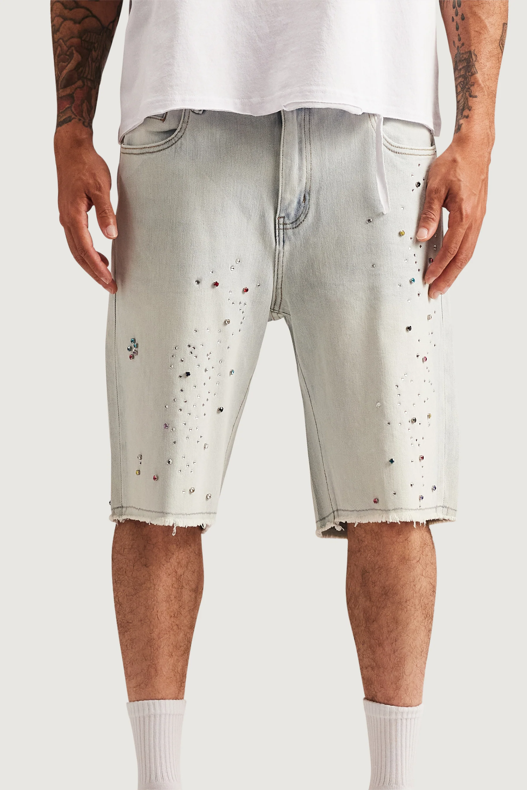 Bowie Denim Shorts (Light Blue) - Image 3