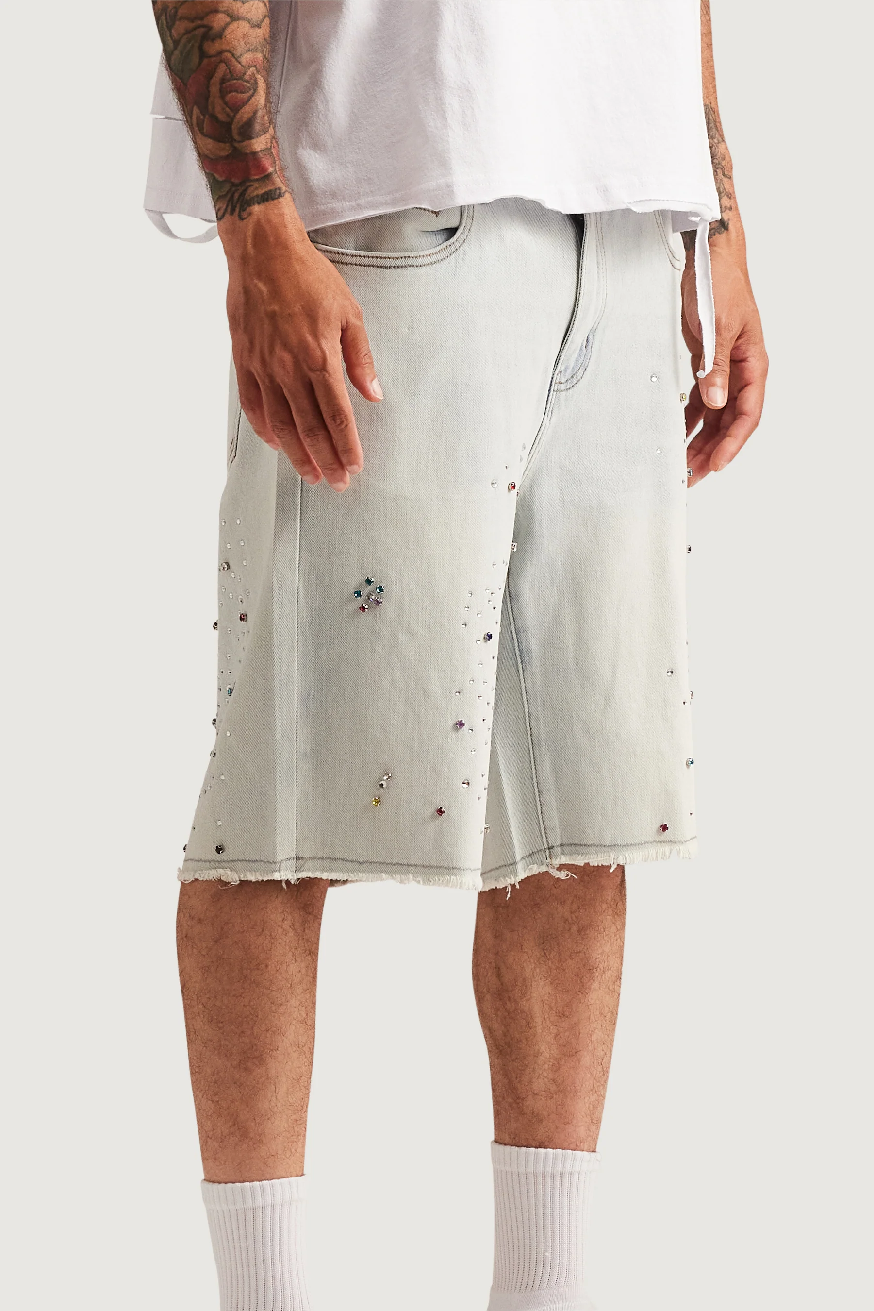 Bowie Denim Shorts (Light Blue) - Image 5