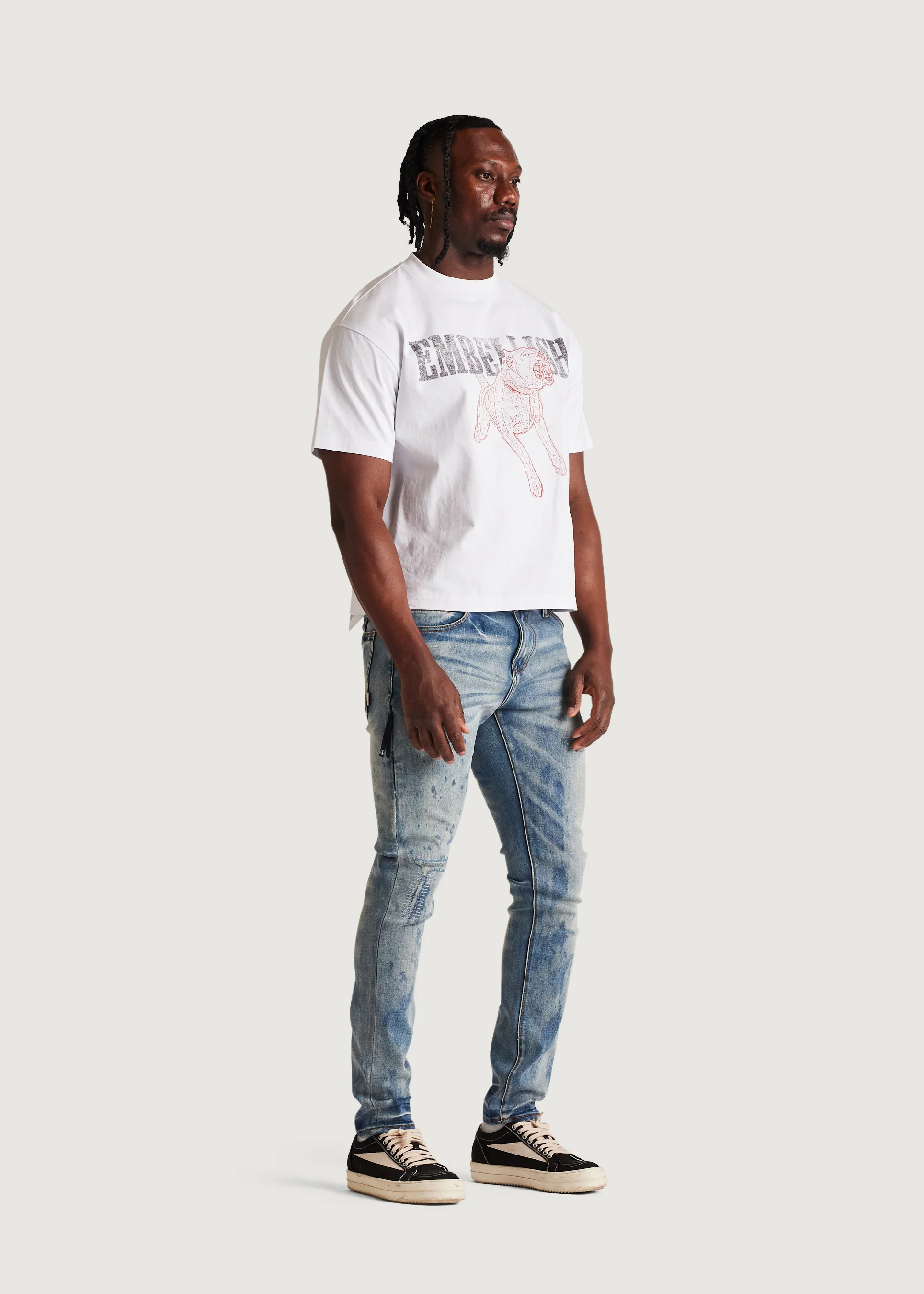 David Skinny Denim (Washed Indigo) - Image 4