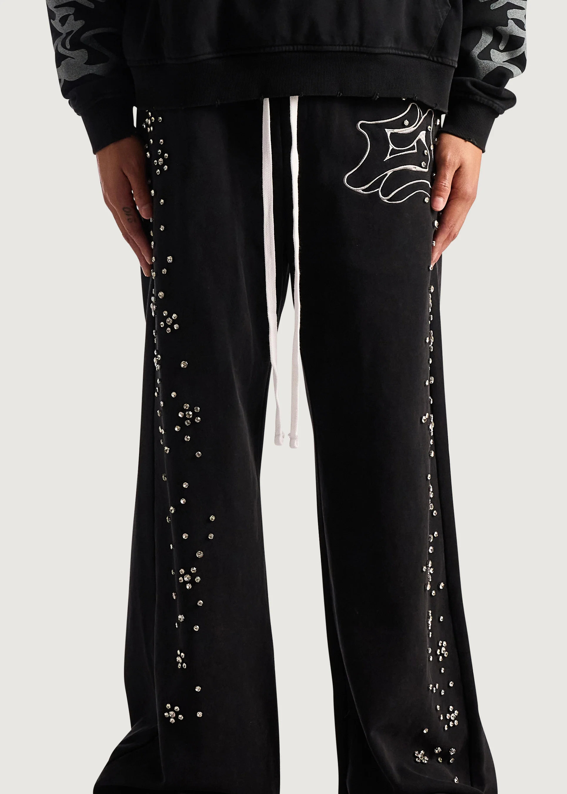 E Stud Sweatpant (Black) - Image 3