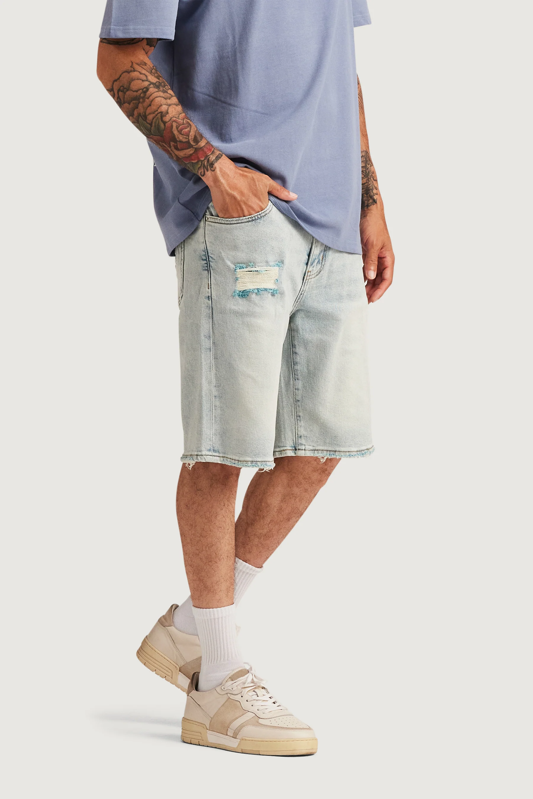 Easy Denim Short (Light Blue) - Image 4