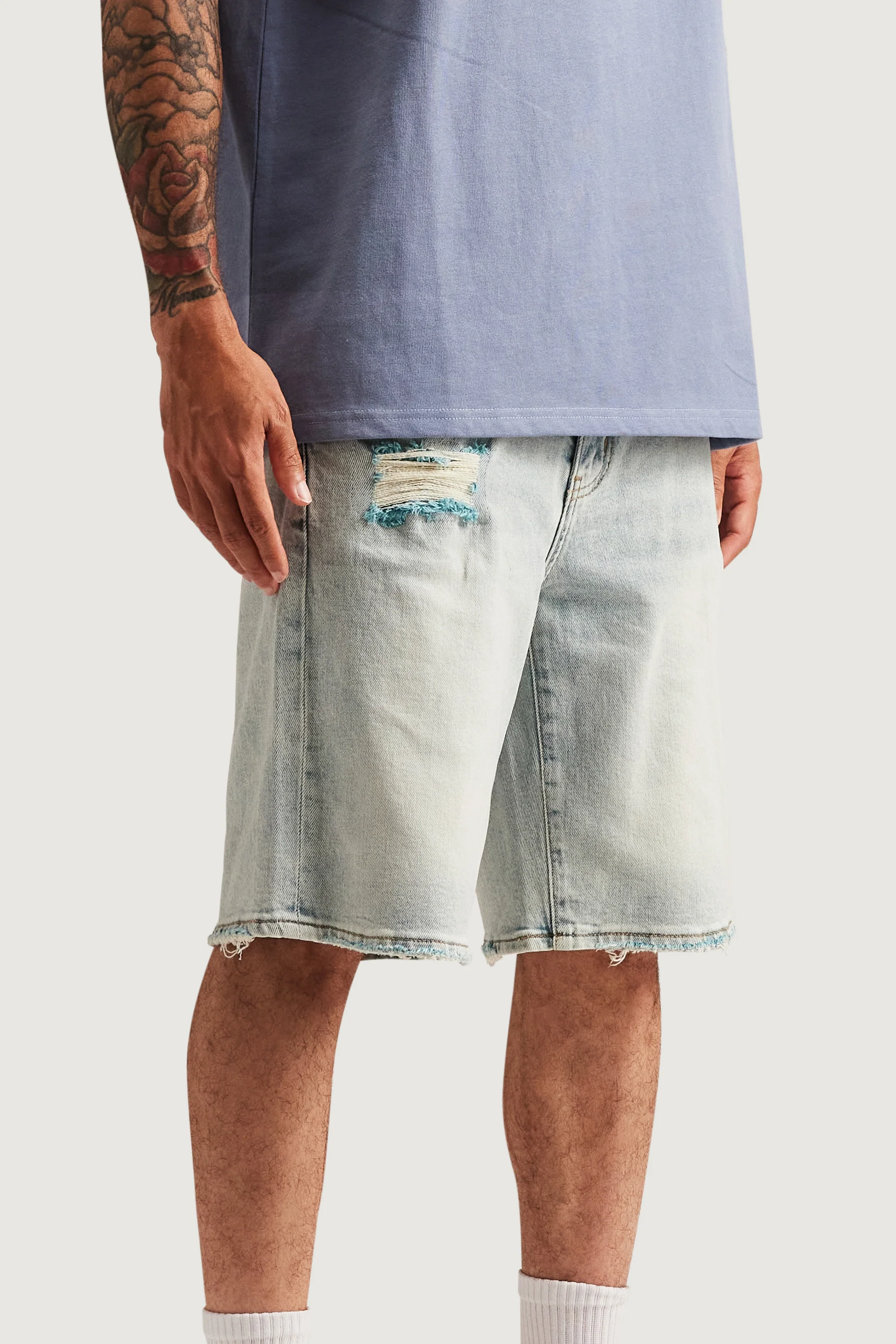 Easy Denim Short (Light Blue) - Image 5
