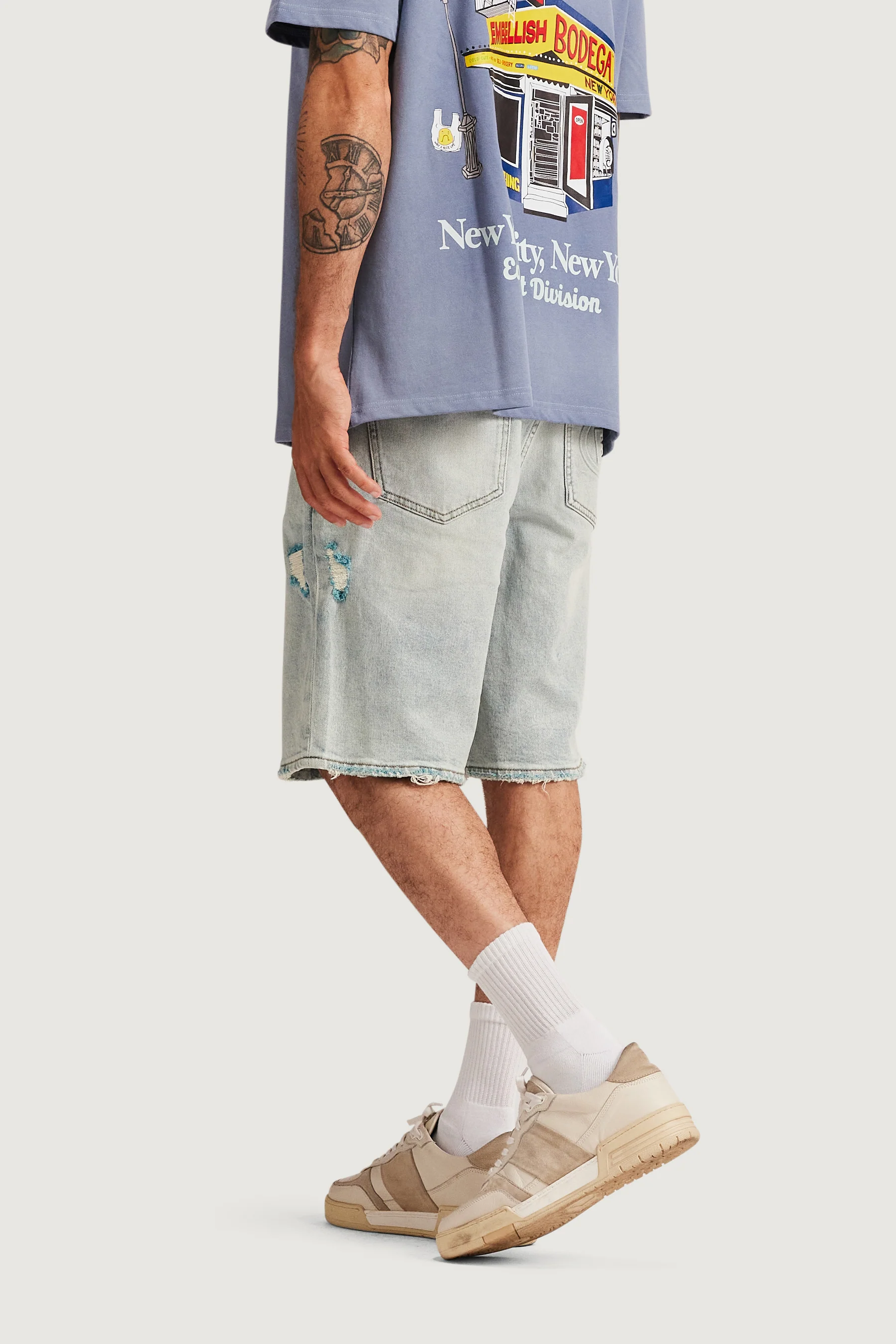 Easy Denim Short (Light Blue) - Image 7