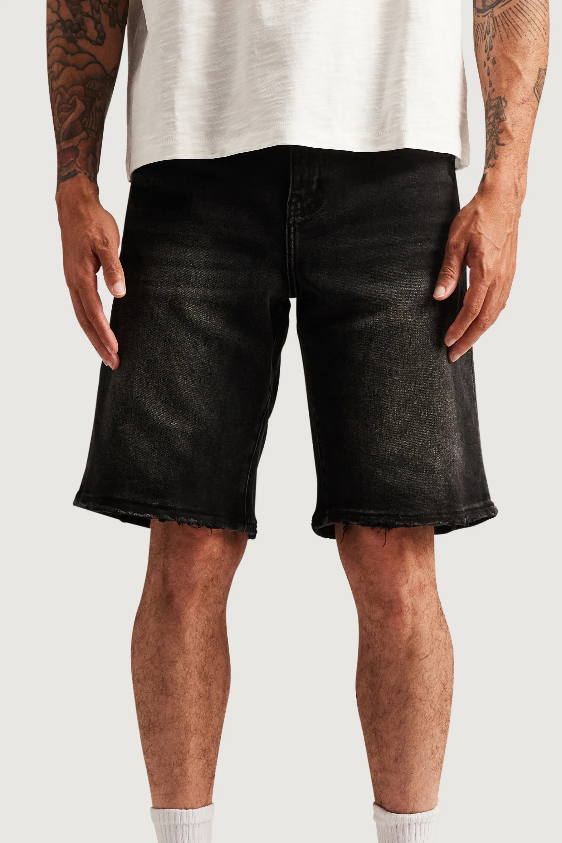 Easy Denim Short (Mid Wash) - Image 3