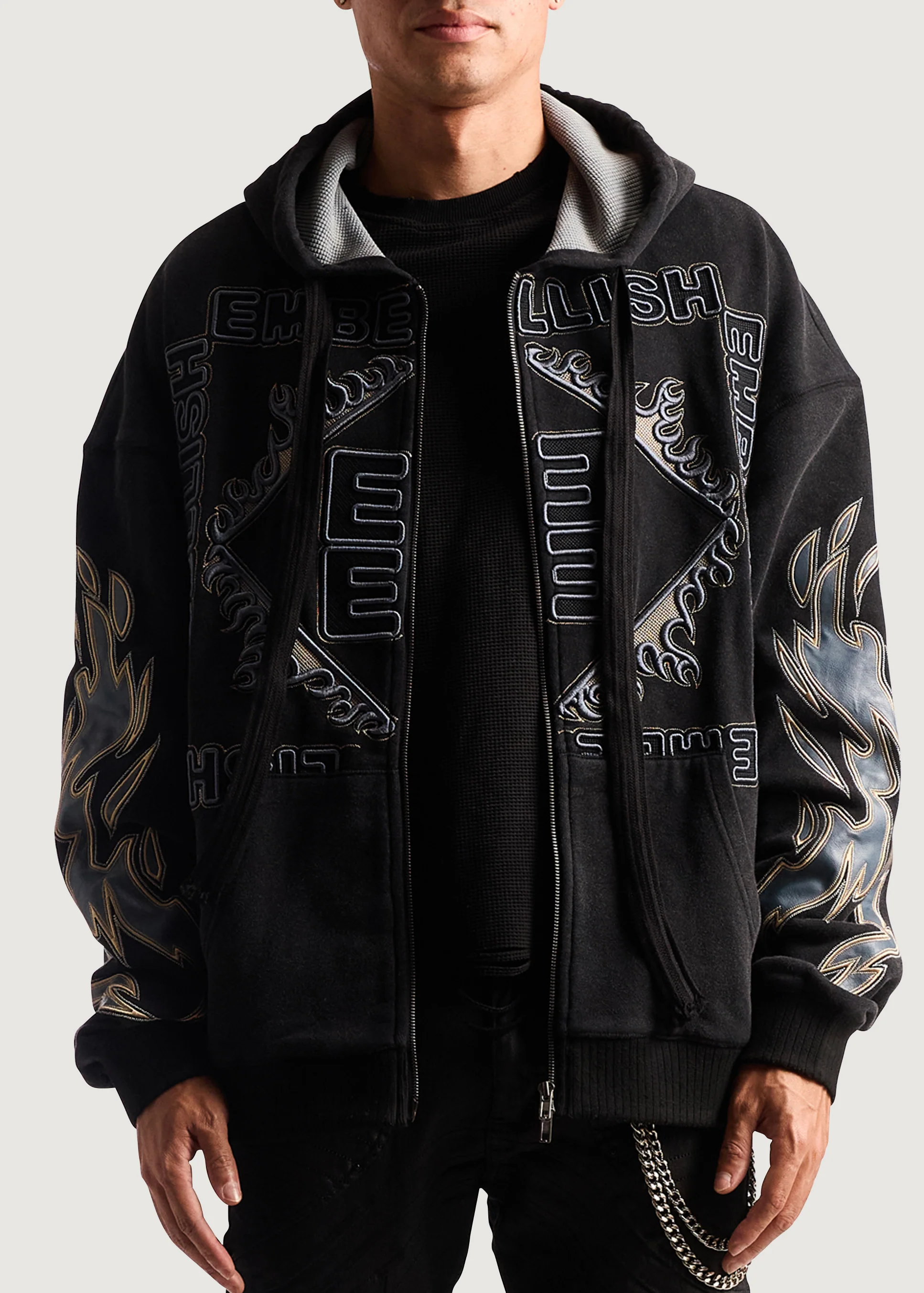 Inferno Zip Jacket (Washed Black) - Image 4