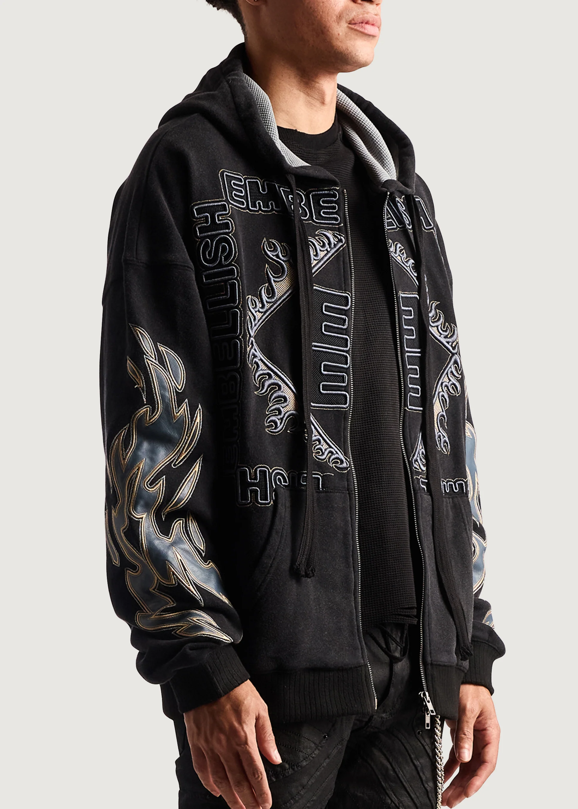 Inferno Zip Jacket (Washed Black) - Image 5