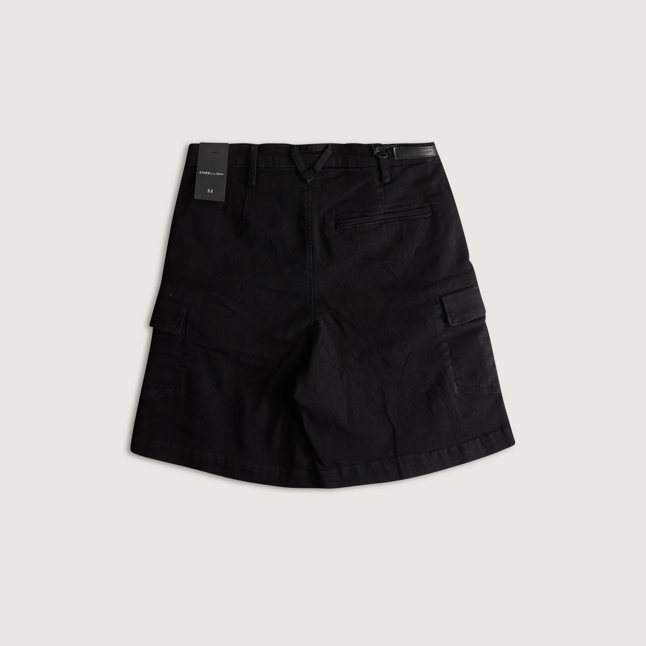 General Cargo Denim Shorts (Black) - Image 8