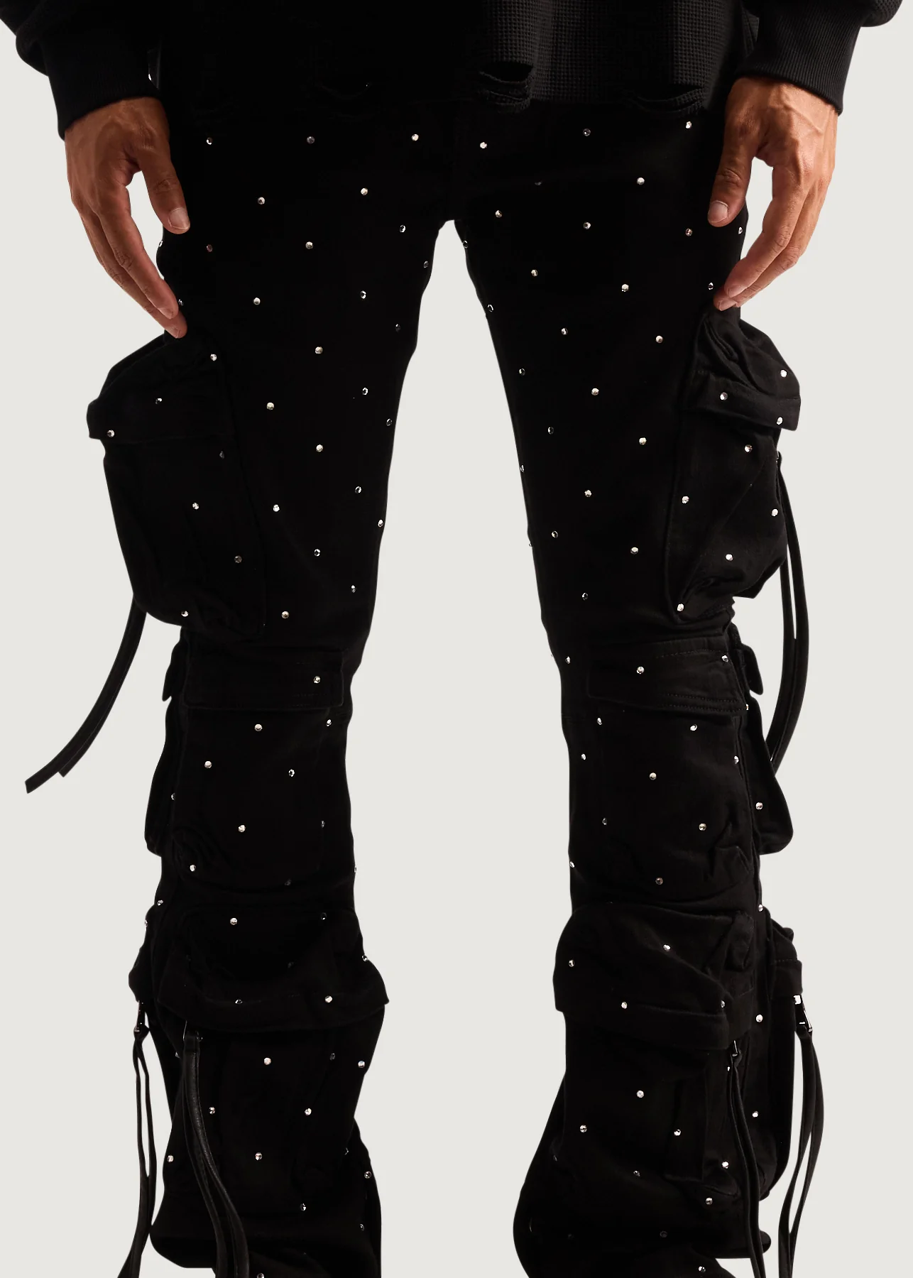 Hawk Cargo Flare Denim (Black) - Image 3