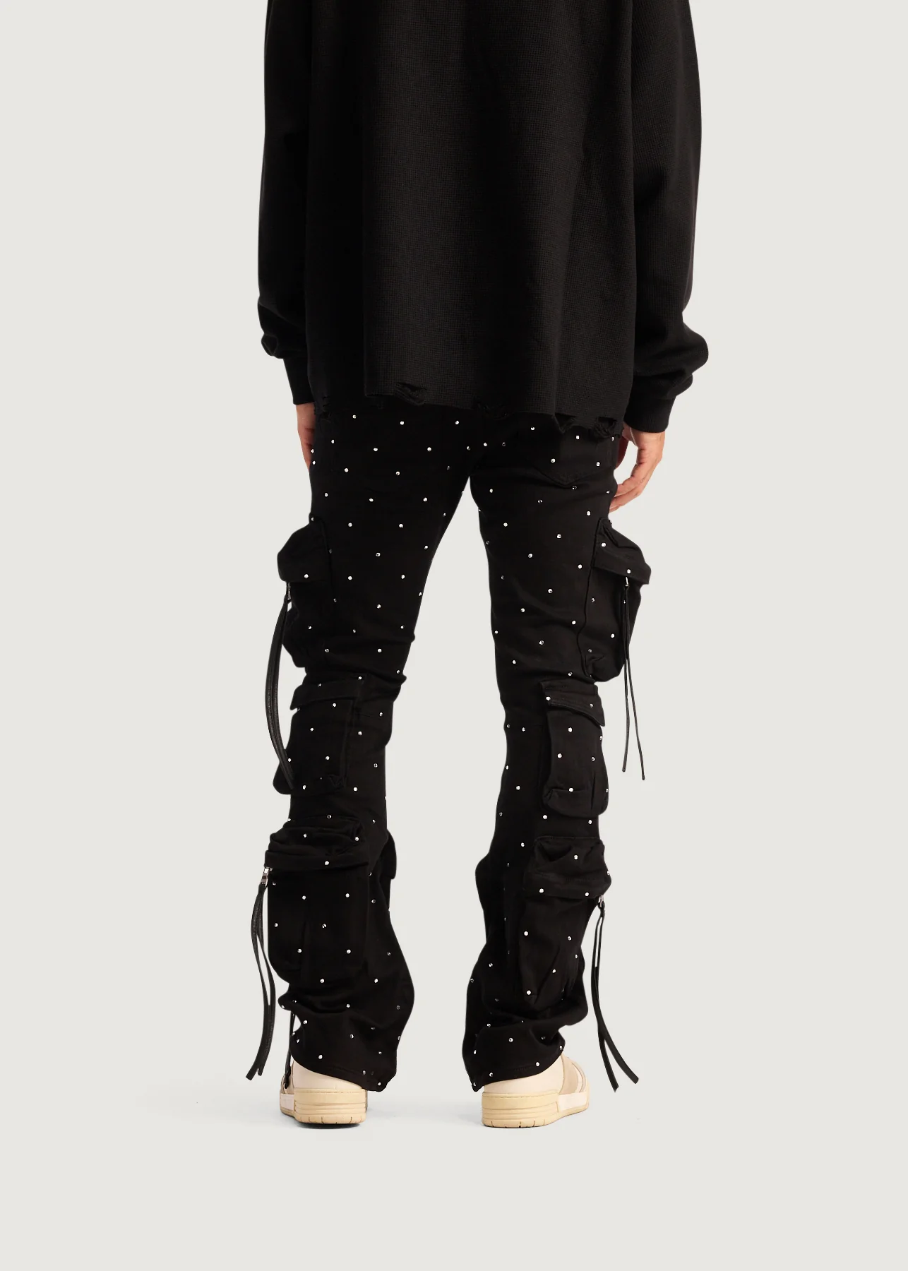 Hawk Cargo Flare Denim (Black) - Image 6