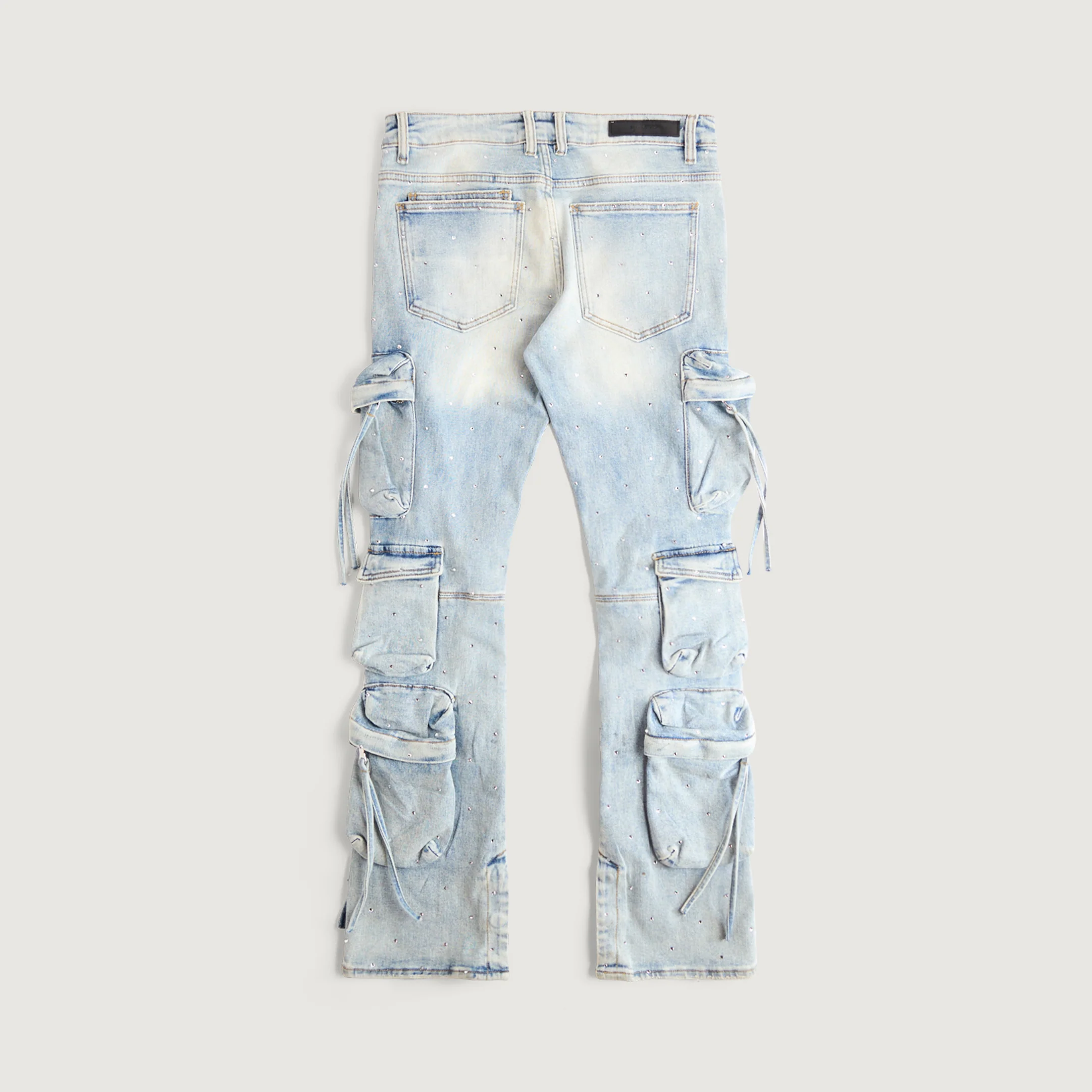 Hawk Cargo Flare Denim (Iced Blue) - Image 8