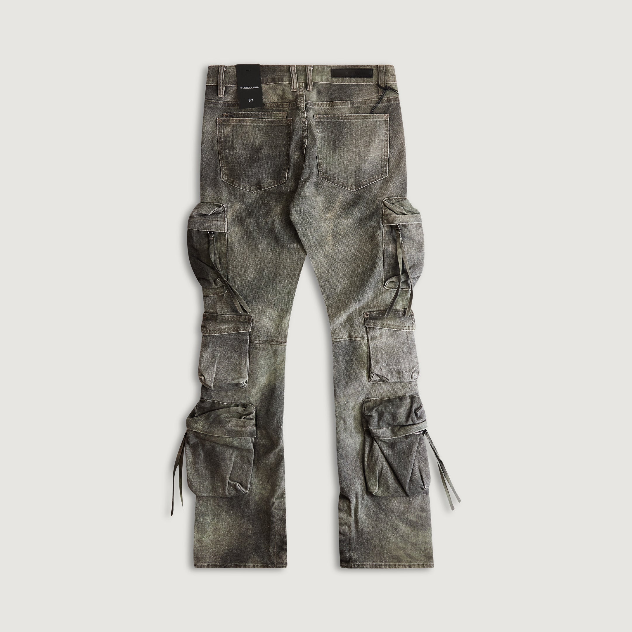 Hawk Cargo Flare Denim (Washed Jade) - Image 8