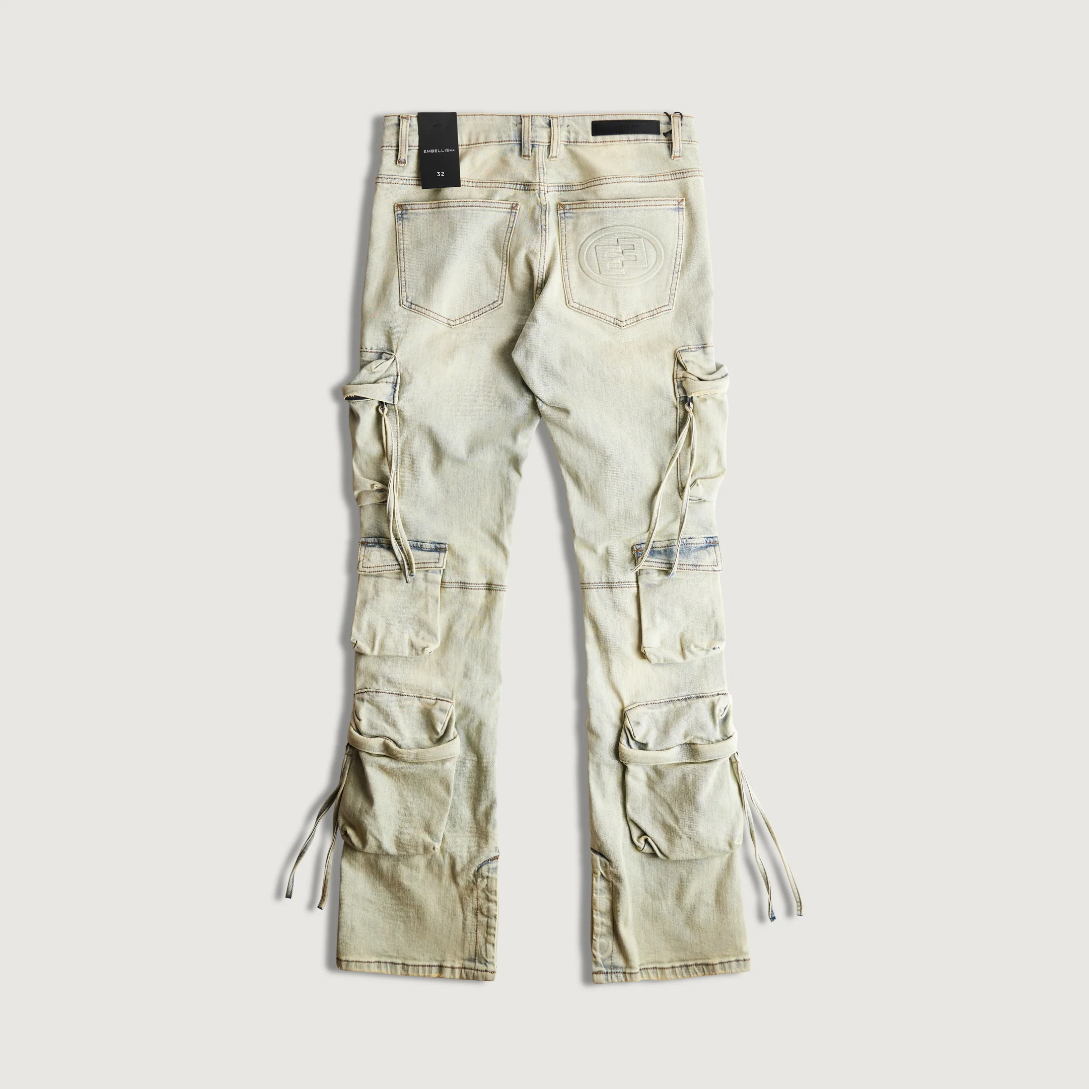Hawk Flare Cargo Denim (Acid Sand) - Image 3