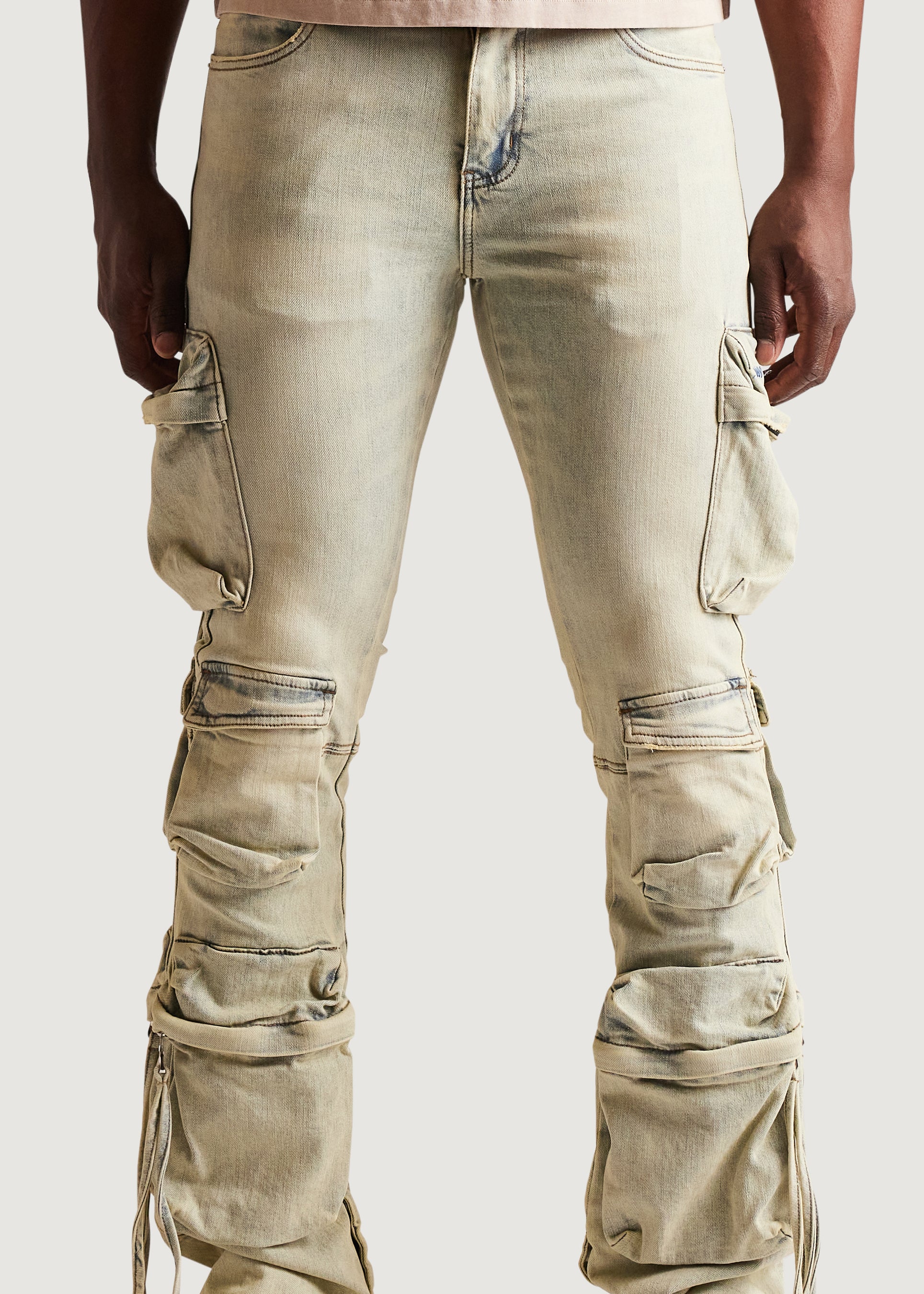 Hawk Flare Cargo Denim (Acid Sand) - Image 5