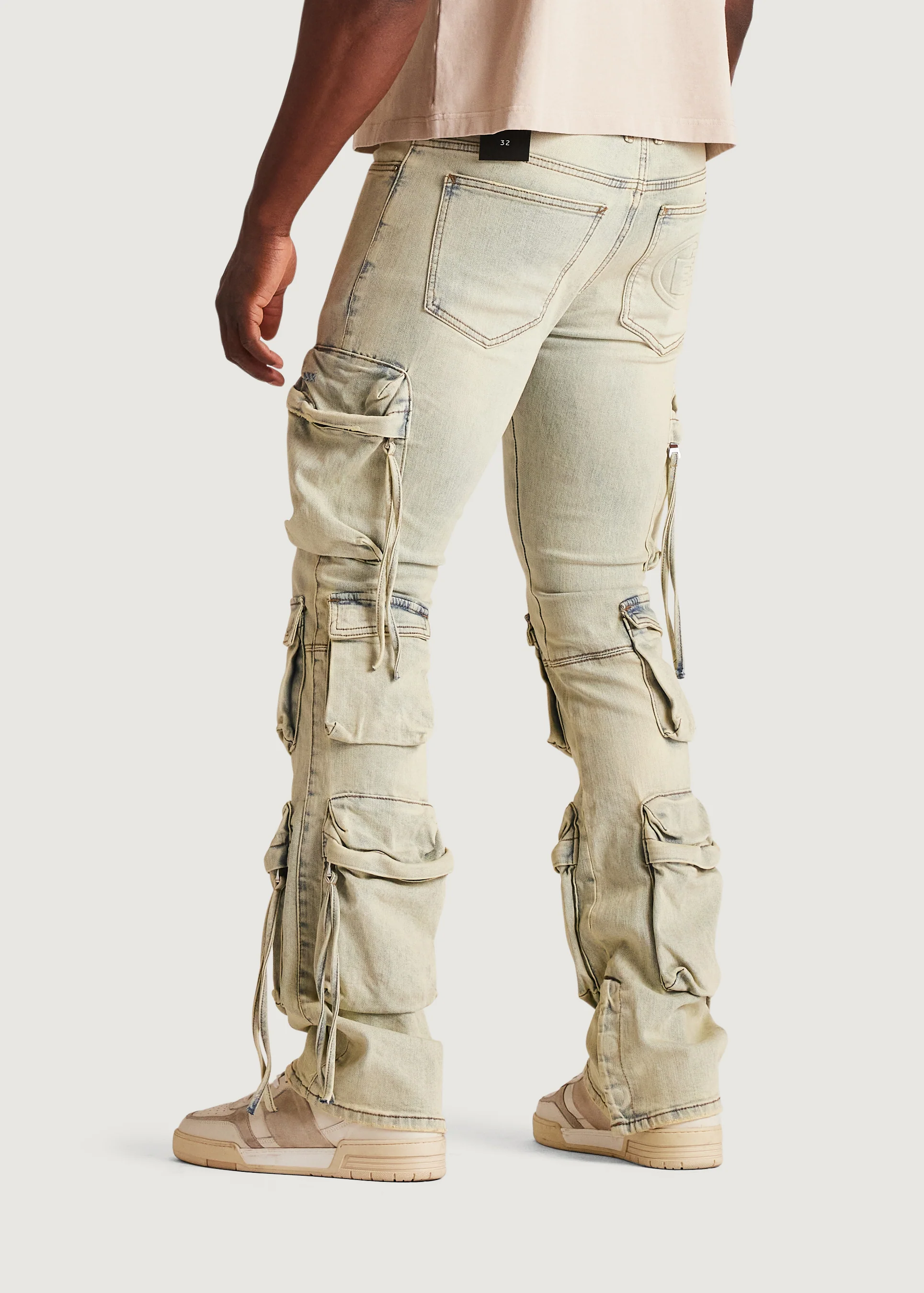 Hawk Flare Cargo Denim (Acid Sand) - Image 8
