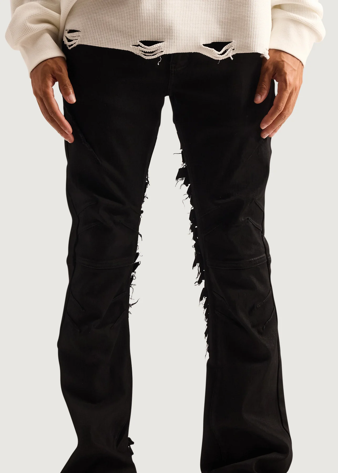 Jay Flare Denim (Black) - Image 3