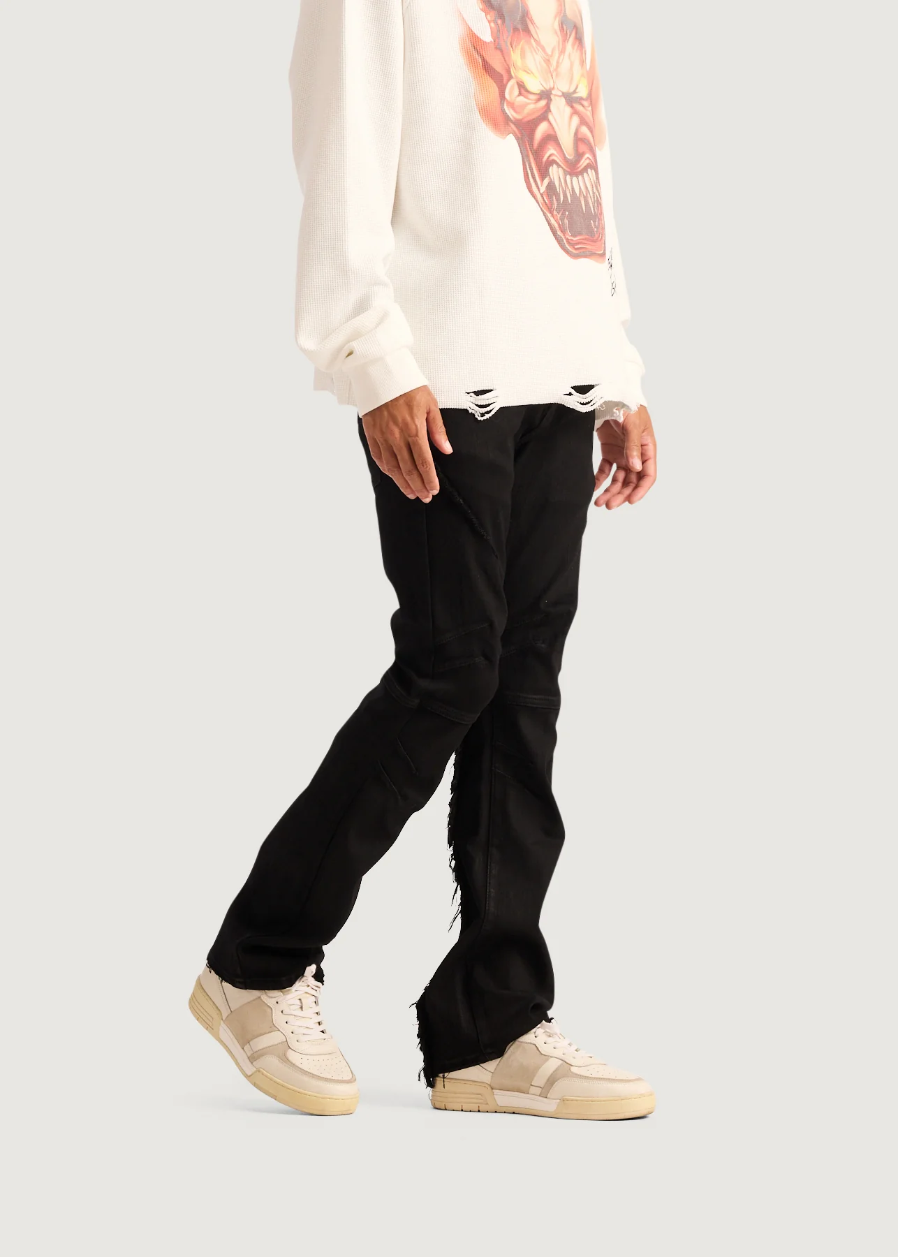 Jay Flare Denim (Black) - Image 4