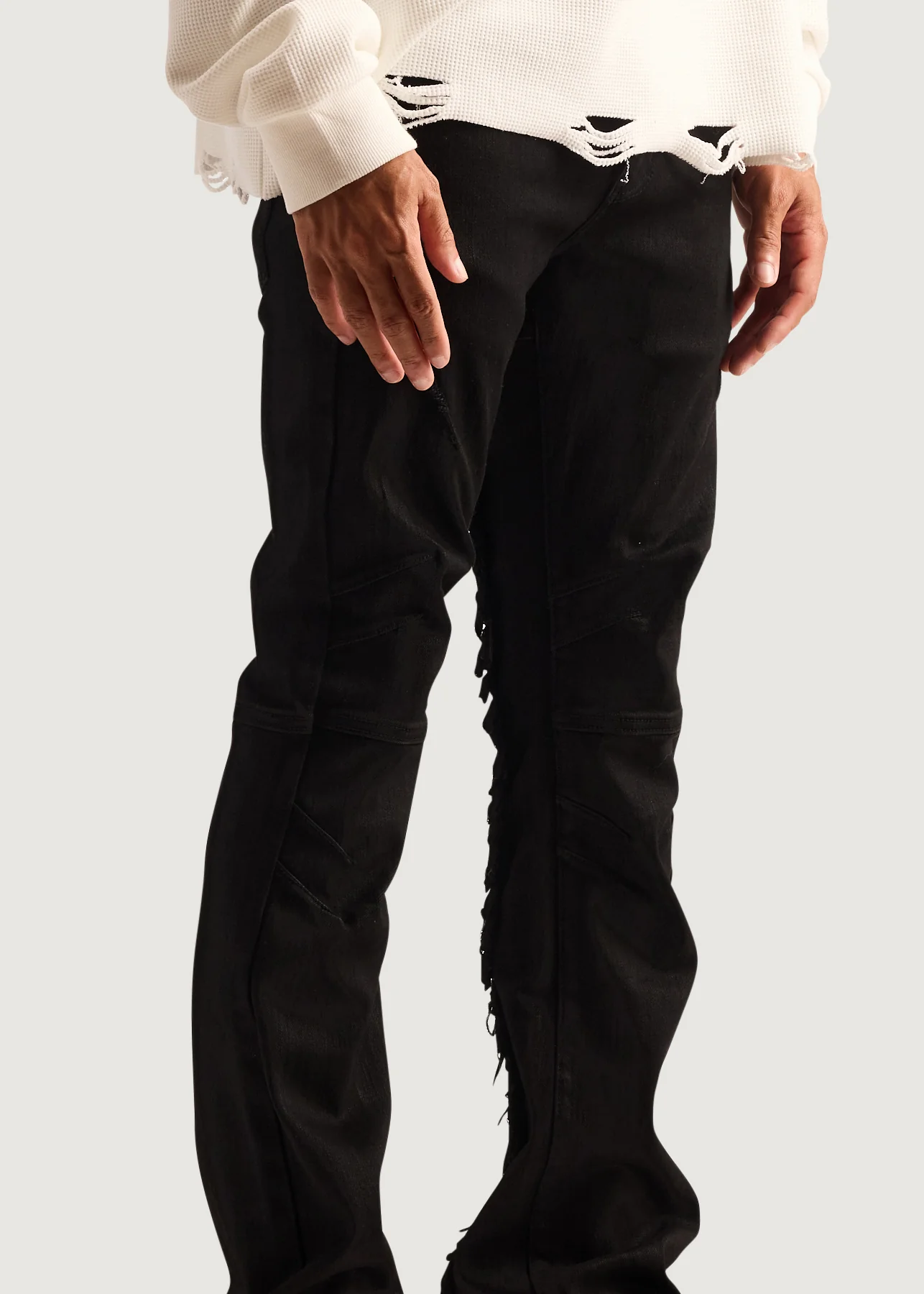 Jay Flare Denim (Black) - Image 5