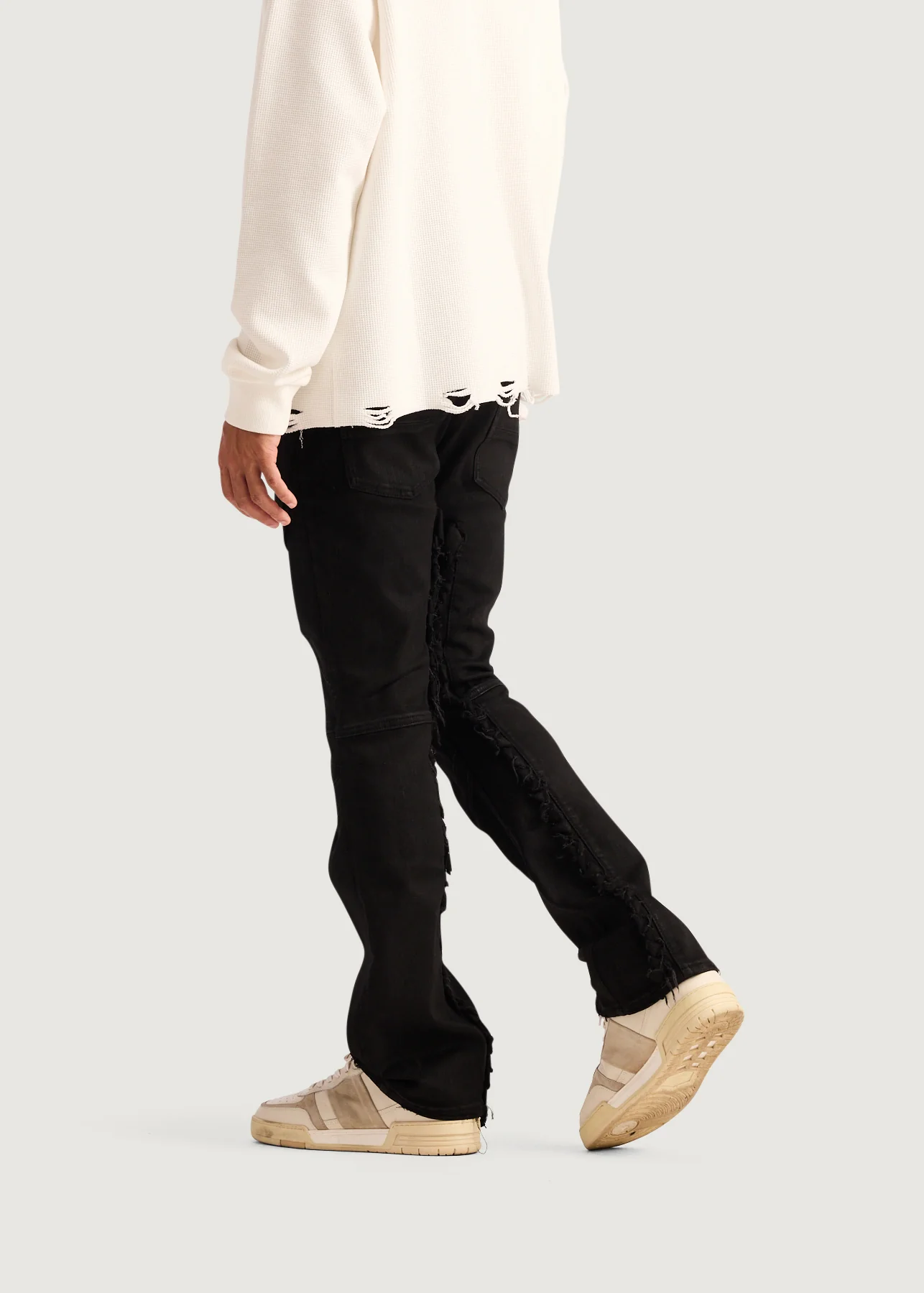 Jay Flare Denim (Black) - Image 7