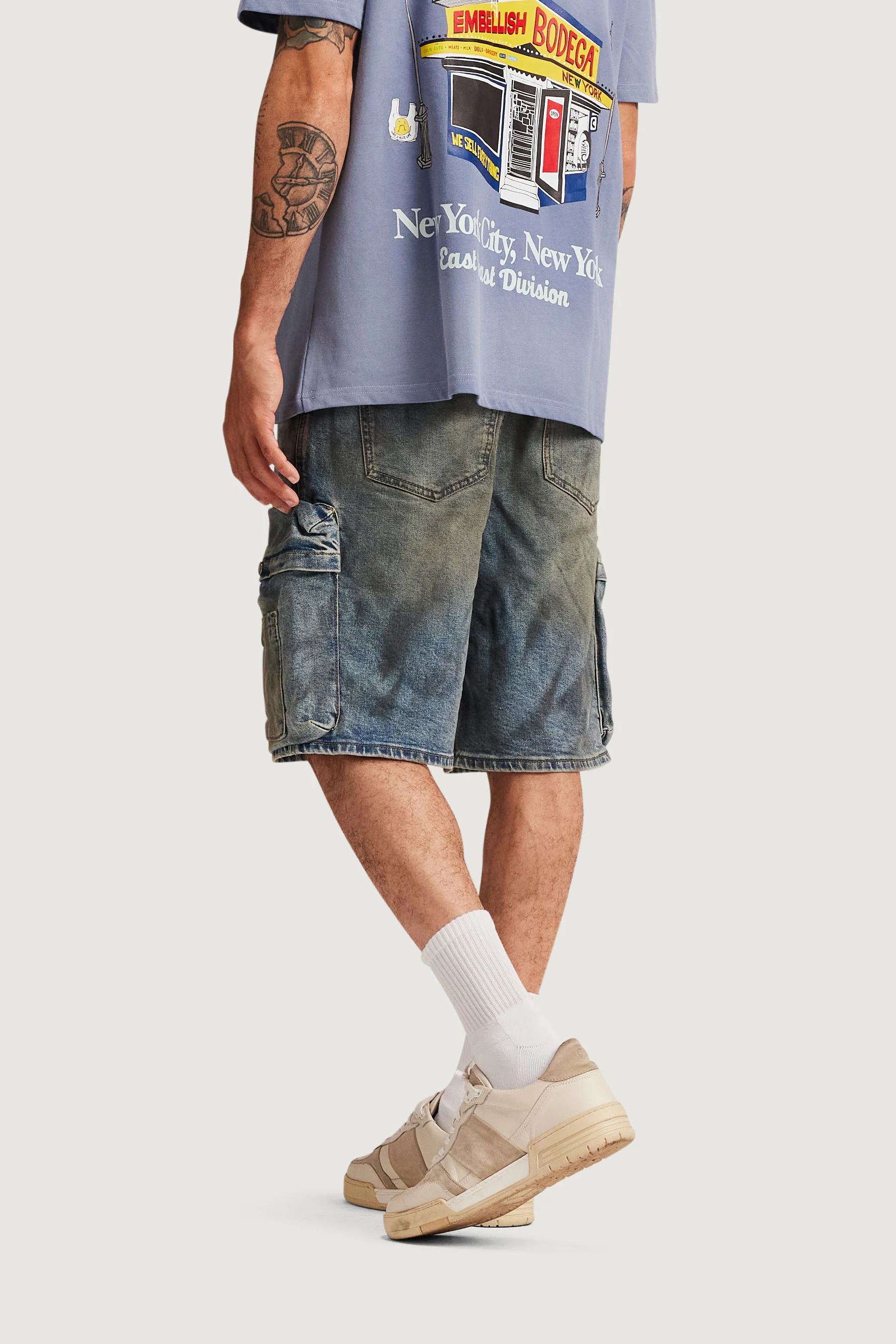 Kane Cargo Denim Shorts - Image 7