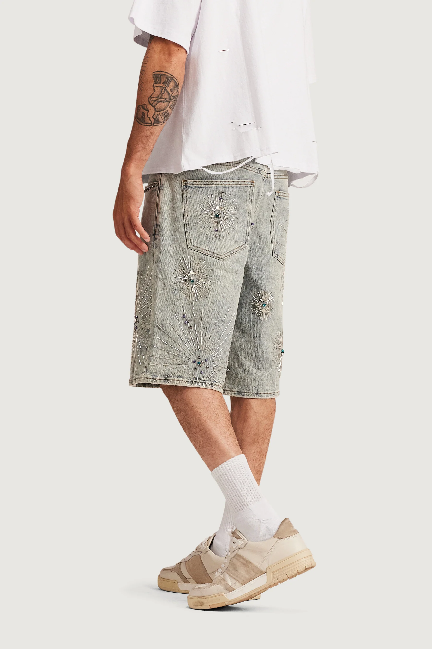 Krystos Denim Shorts - Image 7