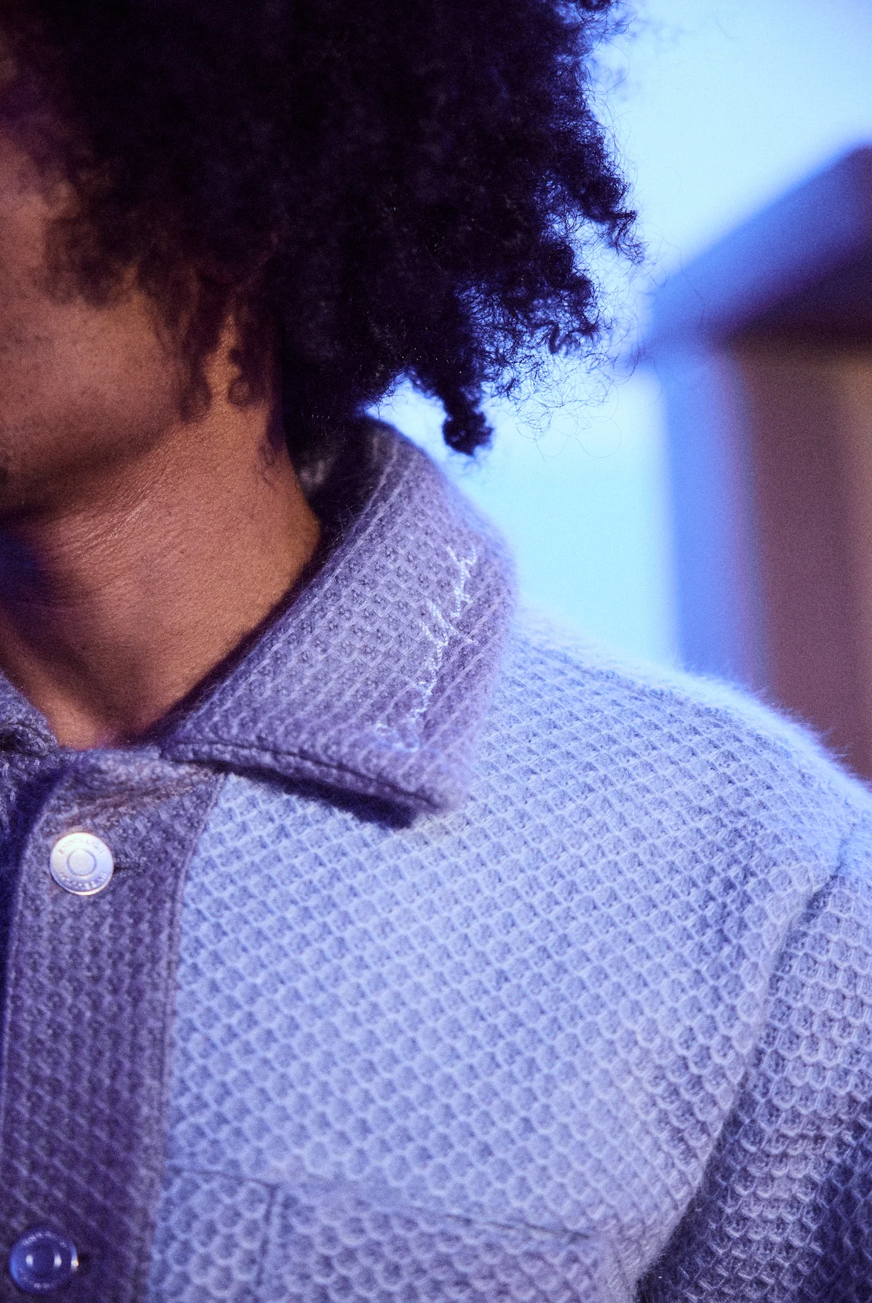 Leonard Knit Jacket (Blue) - Image 5