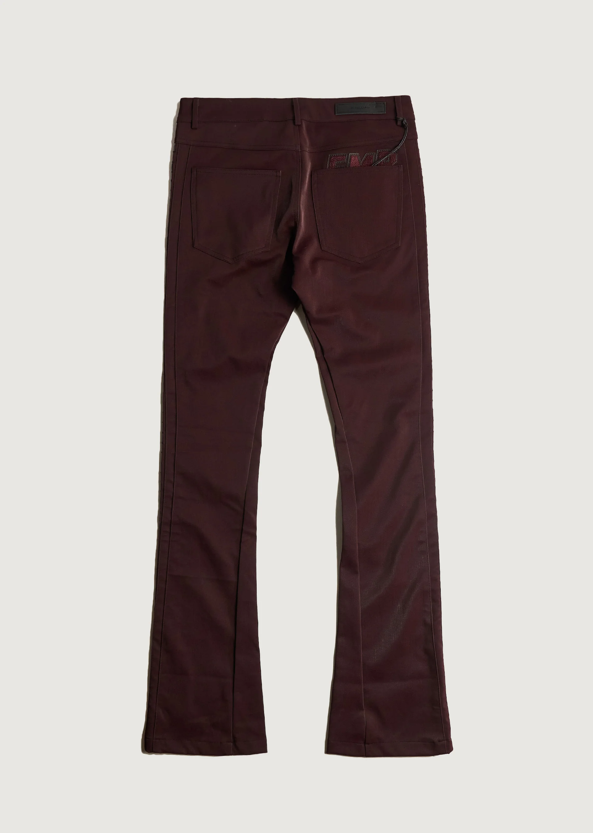 Mills Flare Denim (Burgundy) - Image 3