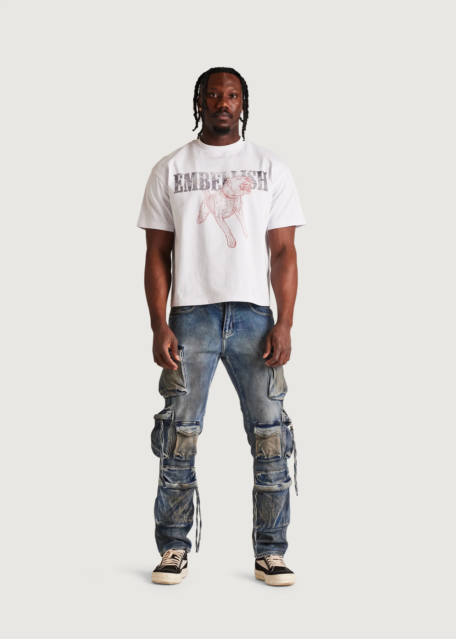 Squadron Slim Straight Cargo Denim (Dirty Indigo) - Image 9