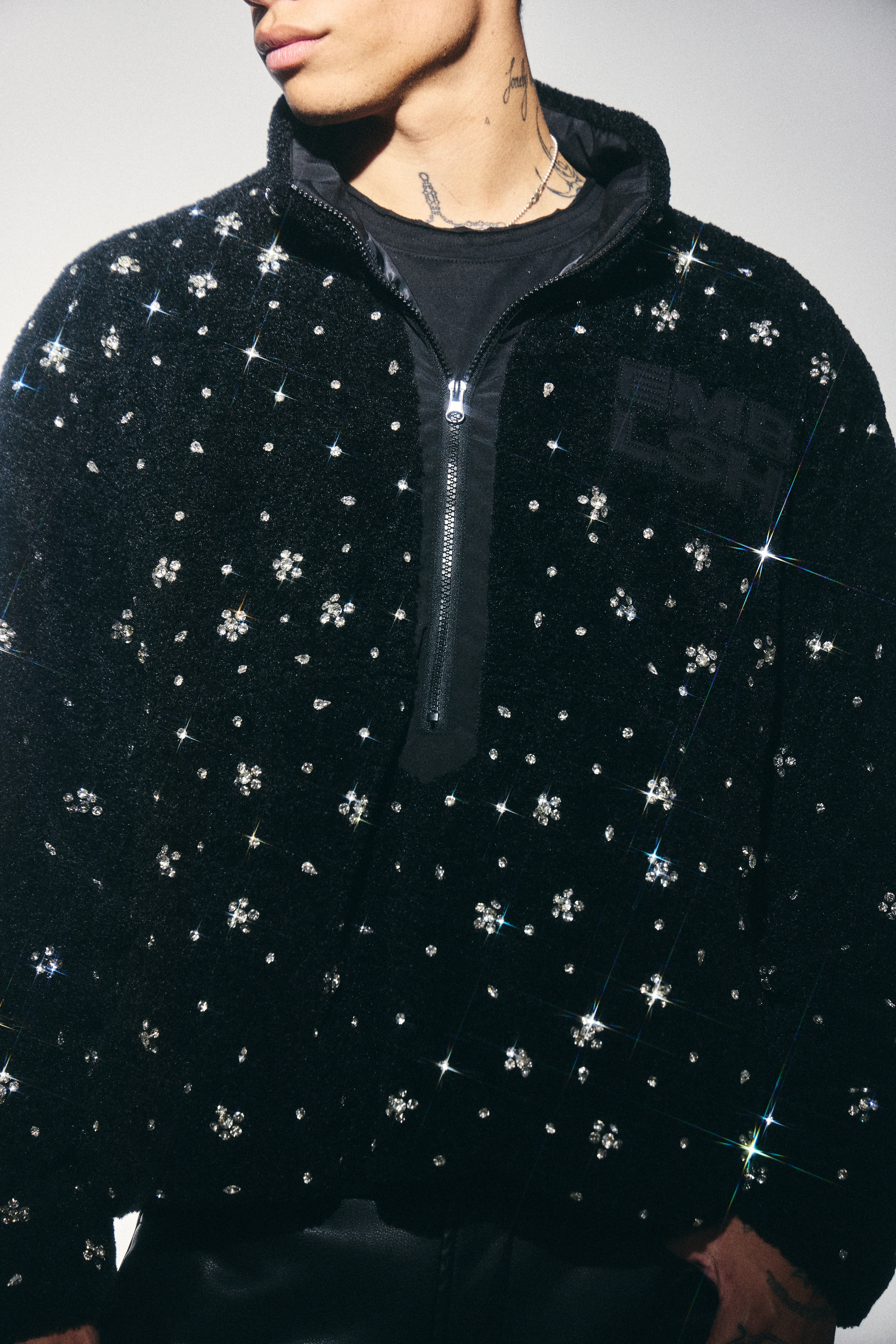 Zurich Sherpa Jacket (Black) - Image 4